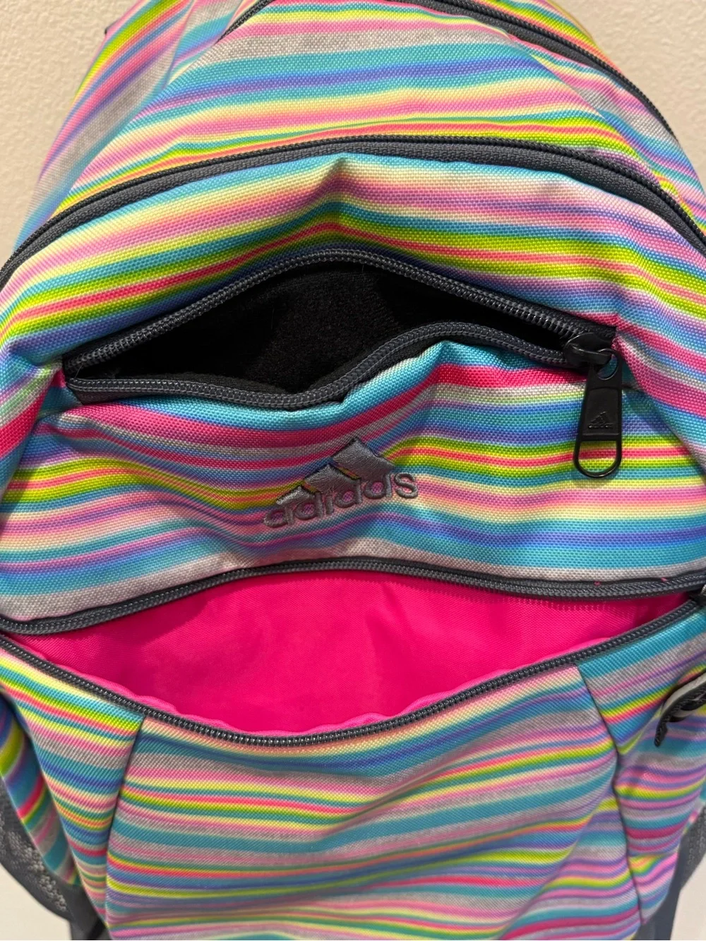 adidas Rainbow Stripe Backpack in Gray Accents - Picture 4 of 7